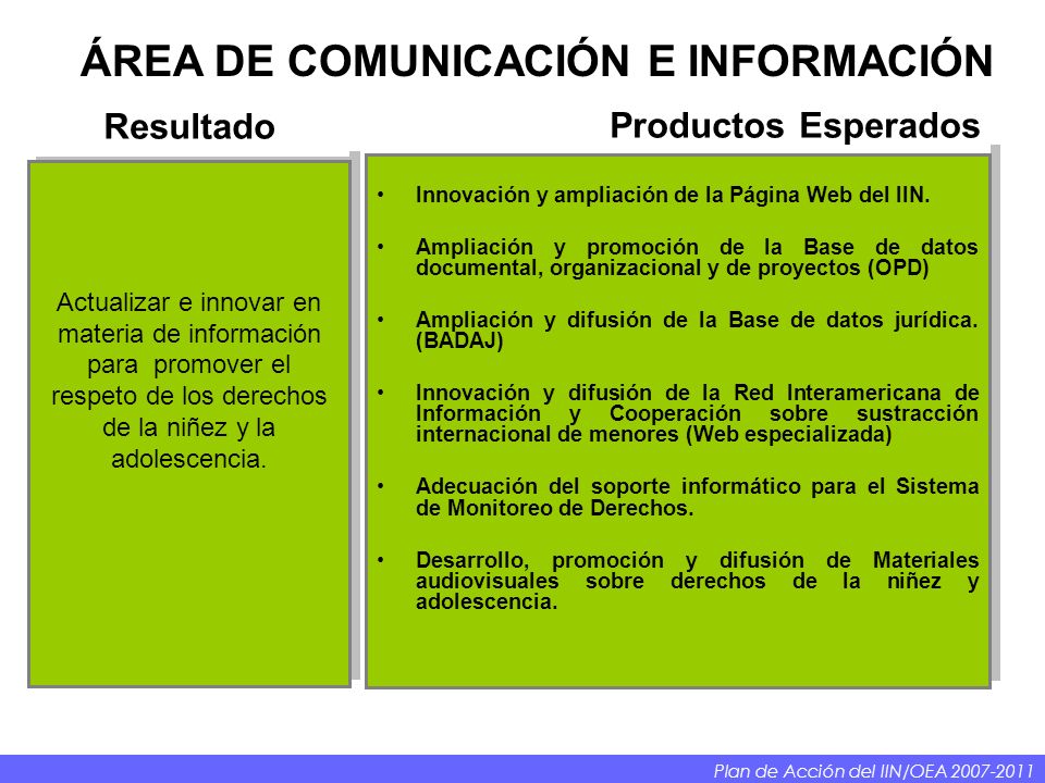 ÁREA DE COMUNICACIÓN E INFORMACIÓN