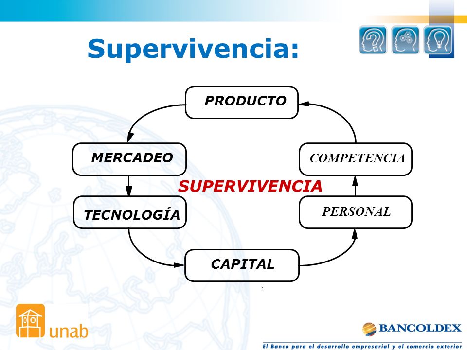 Supervivencia: SUPERVIVENCIA PRODUCTO MERCADEO COMPETENCIA PERSONAL