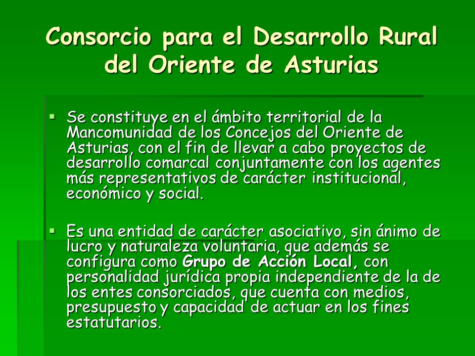 Consorcio para el Desarrollo Rural del Oriente de Asturias