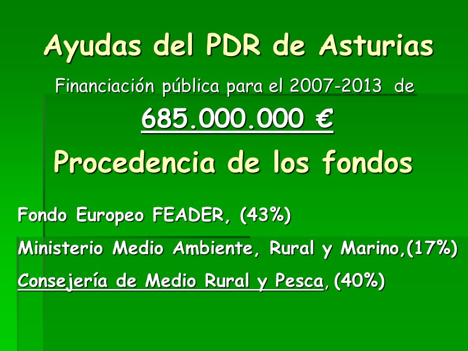 Ayudas del PDR de Asturias