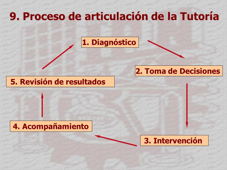 9. Proceso de articulación de la Tutoría 5. Revisión de resultados