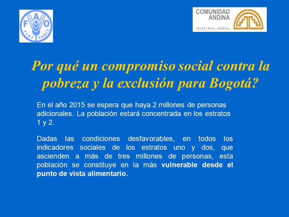 Por qué un compromiso social contra la pobreza y la exclusión para Bogotá