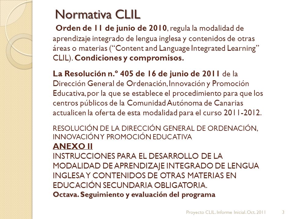 Normativa CLIL