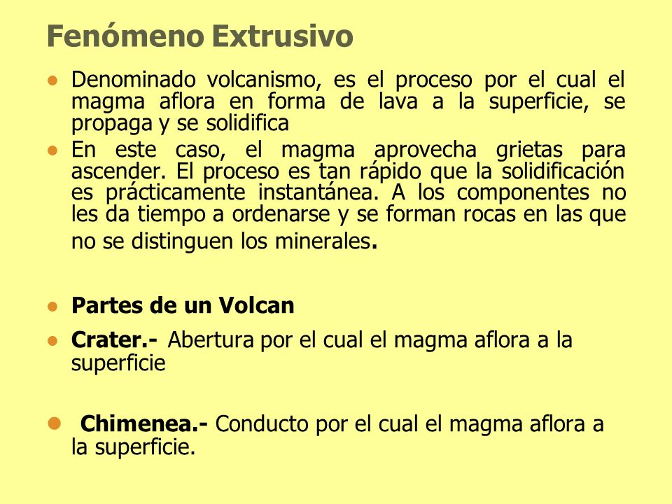 Chimenea.- Conducto por el cual el magma aflora a la superficie.