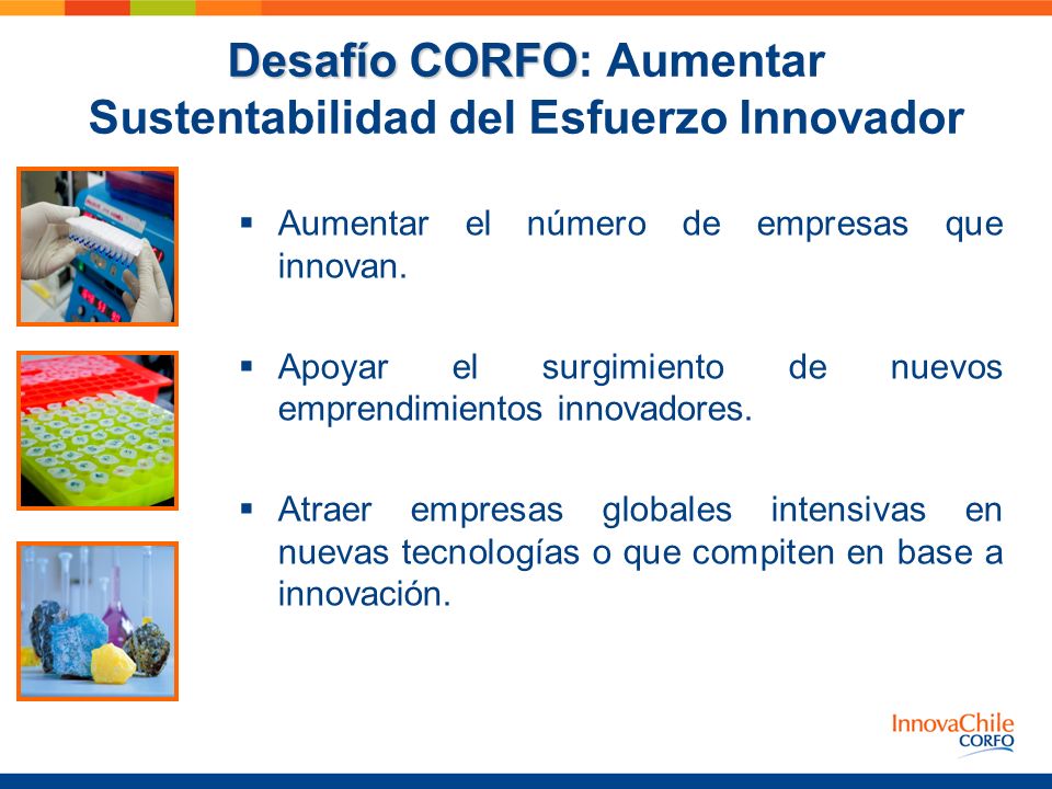 Desafío CORFO: Aumentar Sustentabilidad del Esfuerzo Innovador