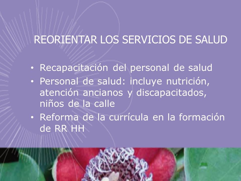 REORIENTAR LOS SERVICIOS DE SALUD