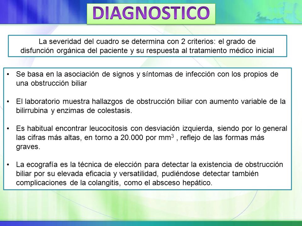 La severidad del cuadro se determina con 2 criterios: el grado de