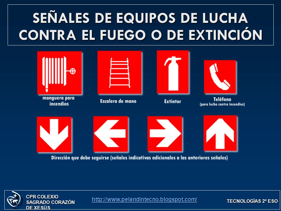 SEÑALES DE EQUIPOS DE LUCHA CONTRA EL FUEGO O DE EXTINCIÓN