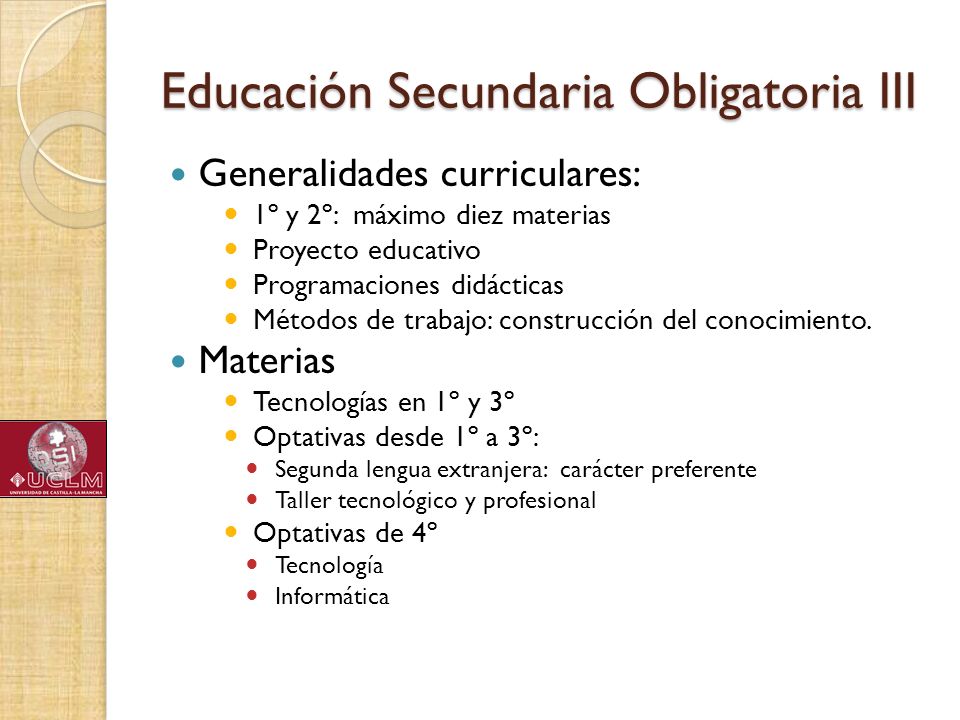 Educación Secundaria Obligatoria III