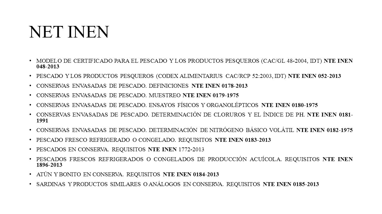 NET INEN MODELO DE CERTIFICADO PARA EL PESCADO Y LOS PRODUCTOS PESQUEROS (CAC/GL , IDT) NTE INEN