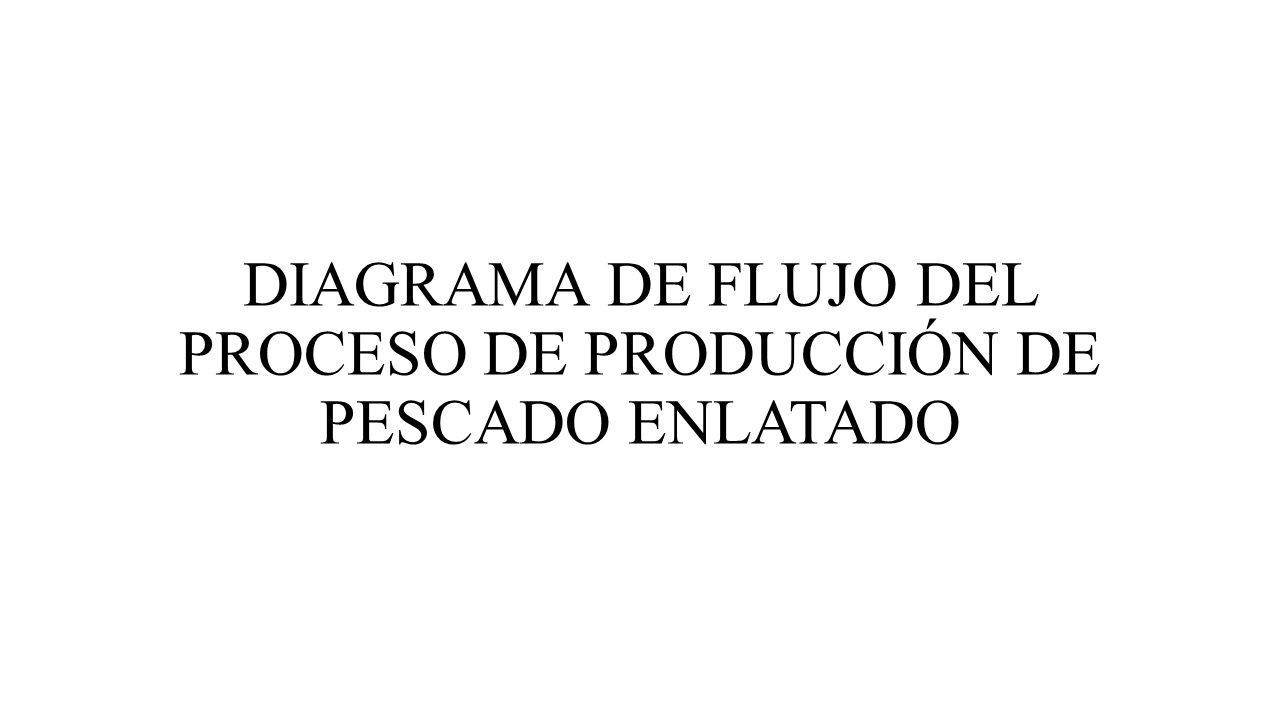 DIAGRAMA DE FLUJO DEL PROCESO DE PRODUCCIÓN DE PESCADO ENLATADO