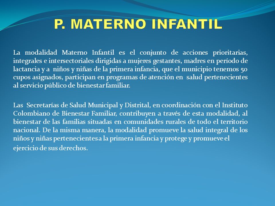 P. MATERNO INFANTIL