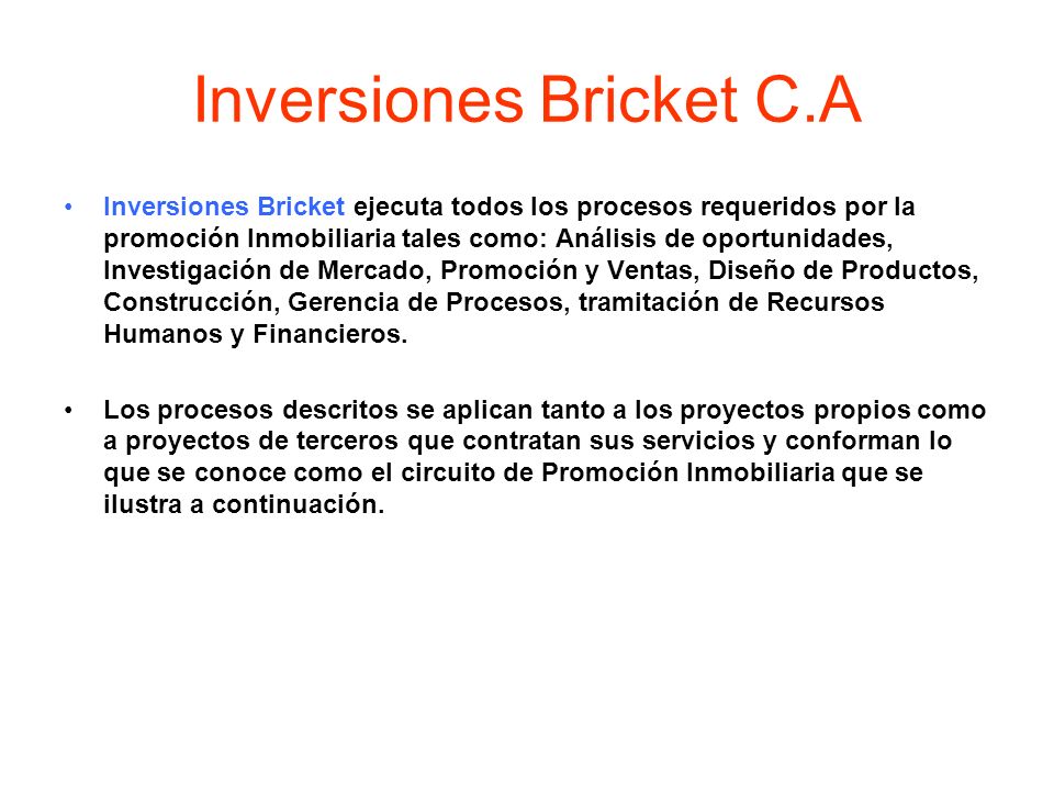 Inversiones Bricket C.A