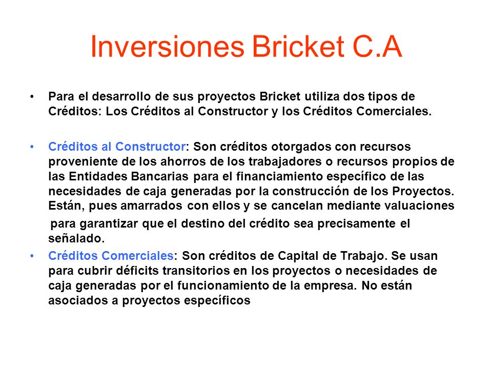 Inversiones Bricket C.A