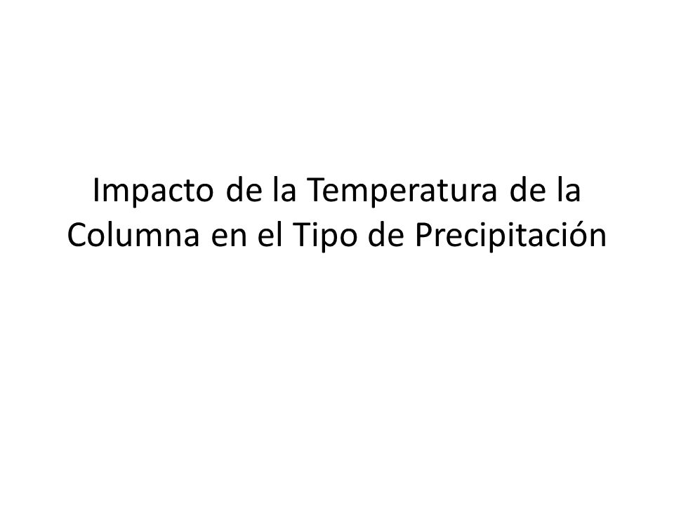 Impacto de la Temperatura de la Columna en el Tipo de Precipitación