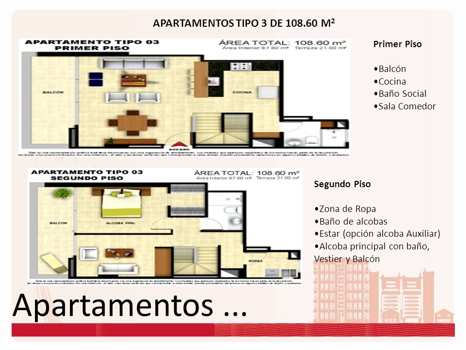 Apartamentos ... APARTAMENTOS TIPO 3 DE M2 Primer Piso Balcón