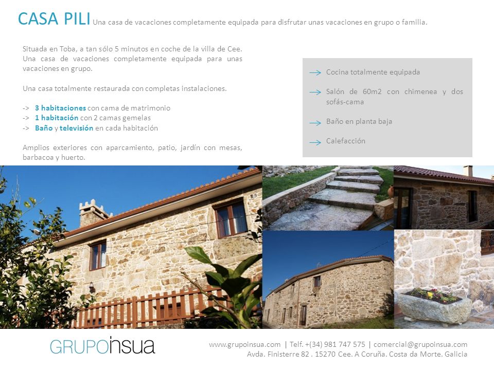 CASA PILI Una casa de vacaciones completamente equipada para disfrutar unas vacaciones en grupo o familia.