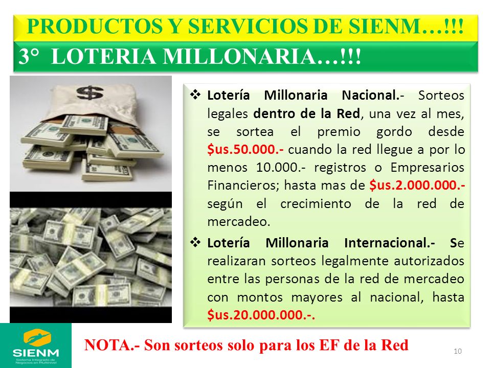 PRODUCTOS Y SERVICIOS DE SIENM…!!!