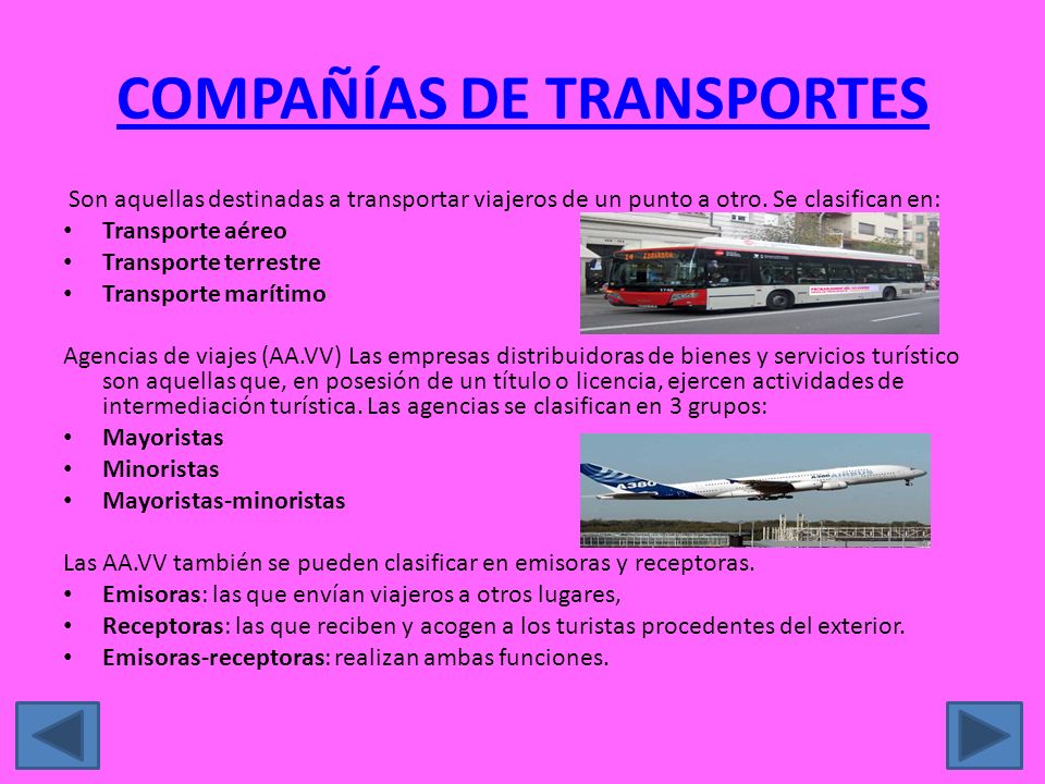 COMPAÑÍAS DE TRANSPORTES