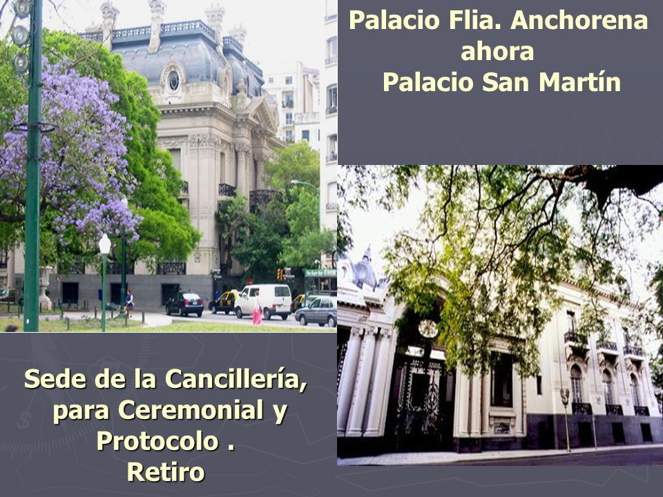 Sede de la Cancillería, para Ceremonial y Protocolo . Retiro