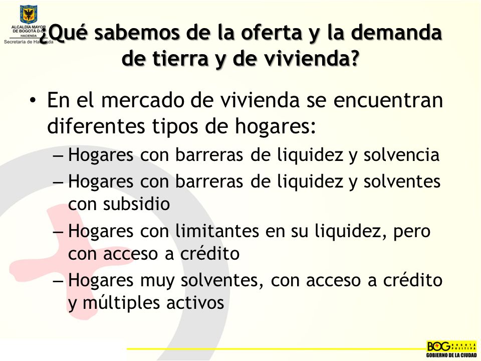 ¿Qué sabemos de la oferta y la demanda de tierra y de vivienda