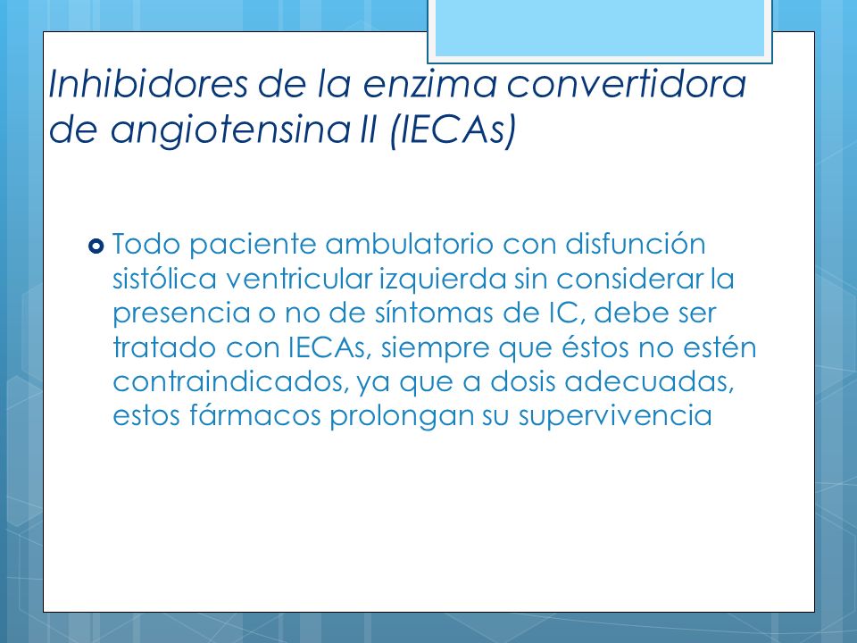 Inhibidores de la enzima convertidora de angiotensina II (IECAs)