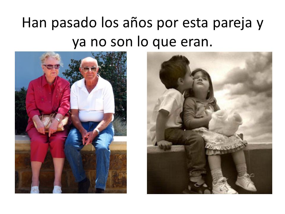 Han pasado los años por esta pareja y ya no son lo que eran.