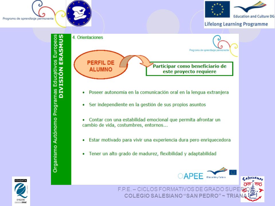 F.P.E. – CICLOS FORMATIVOS DE GRADO SUPERIOR