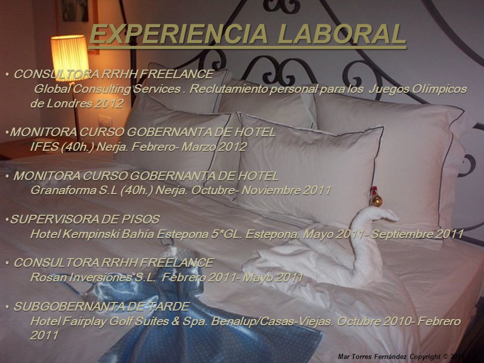 EXPERIENCIA LABORAL CONSULTORA RRHH FREELANCE
