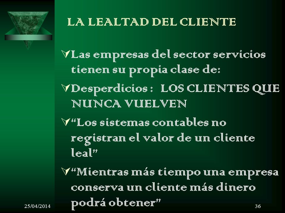 Las empresas del sector servicios tienen su propia clase de: