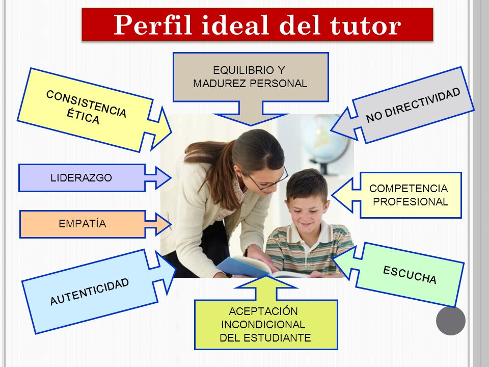 Perfil ideal del tutor EQUILIBRIO Y MADUREZ PERSONAL CONSISTENCIA