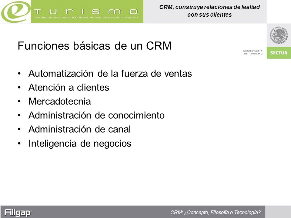 Funciones básicas de un CRM