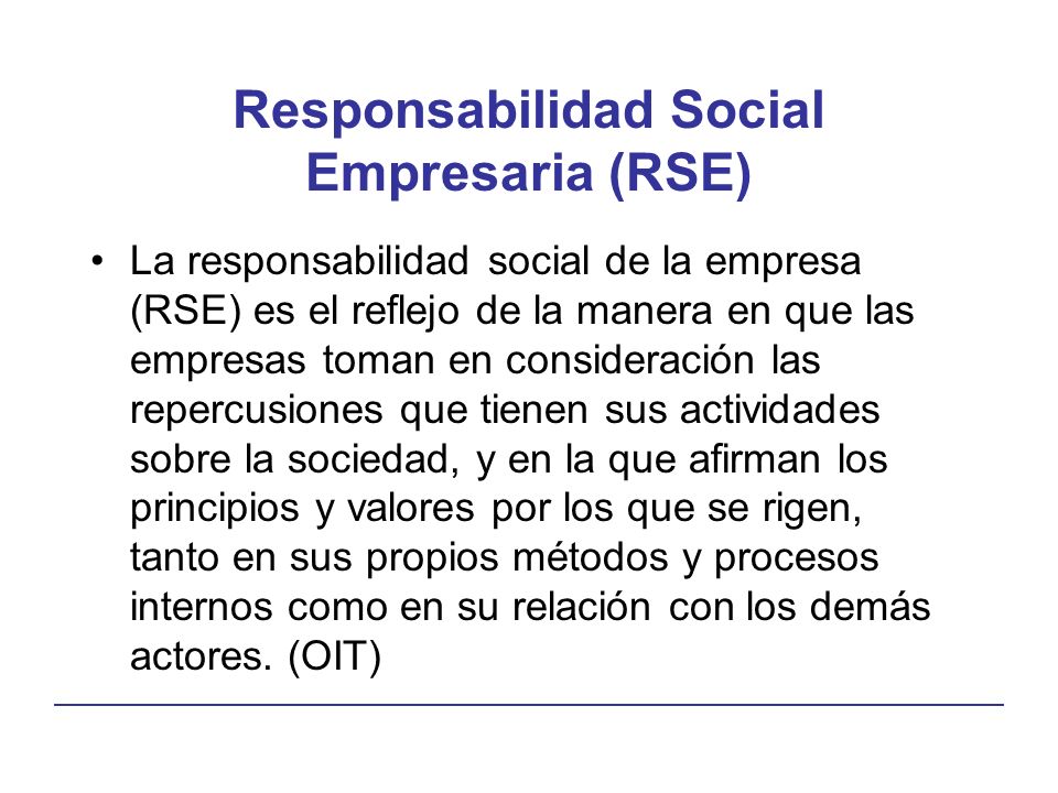 Responsabilidad Social Empresaria (RSE)