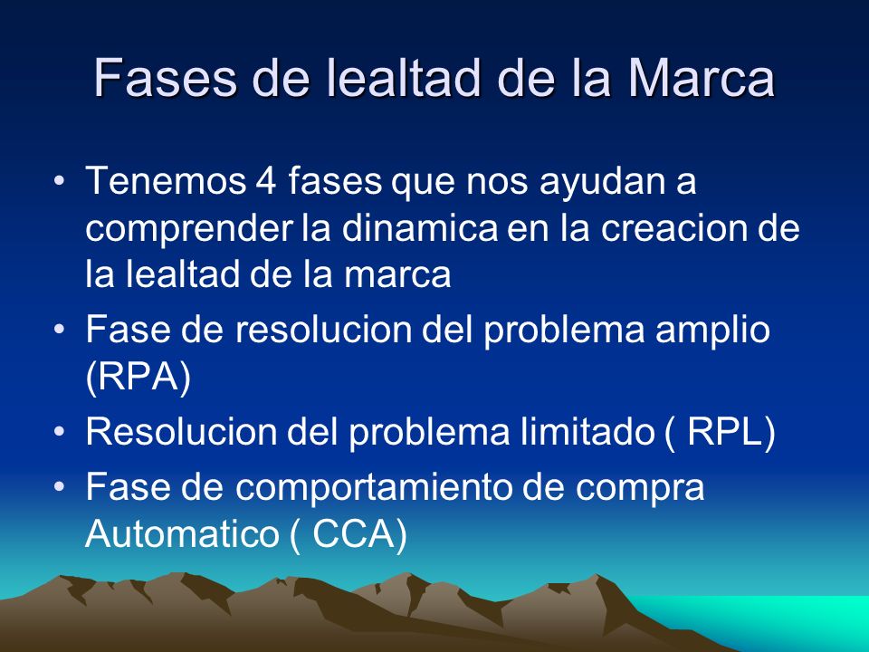 Fases de lealtad de la Marca