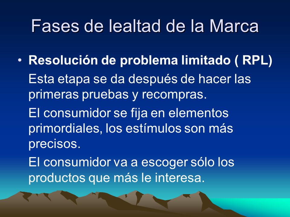 Fases de lealtad de la Marca