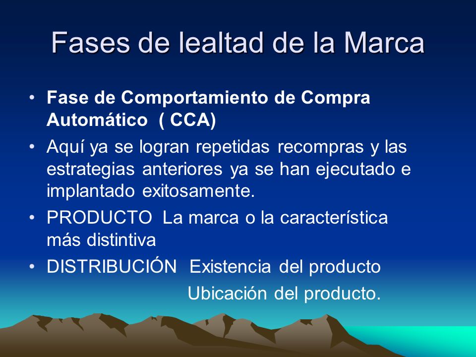 Fases de lealtad de la Marca