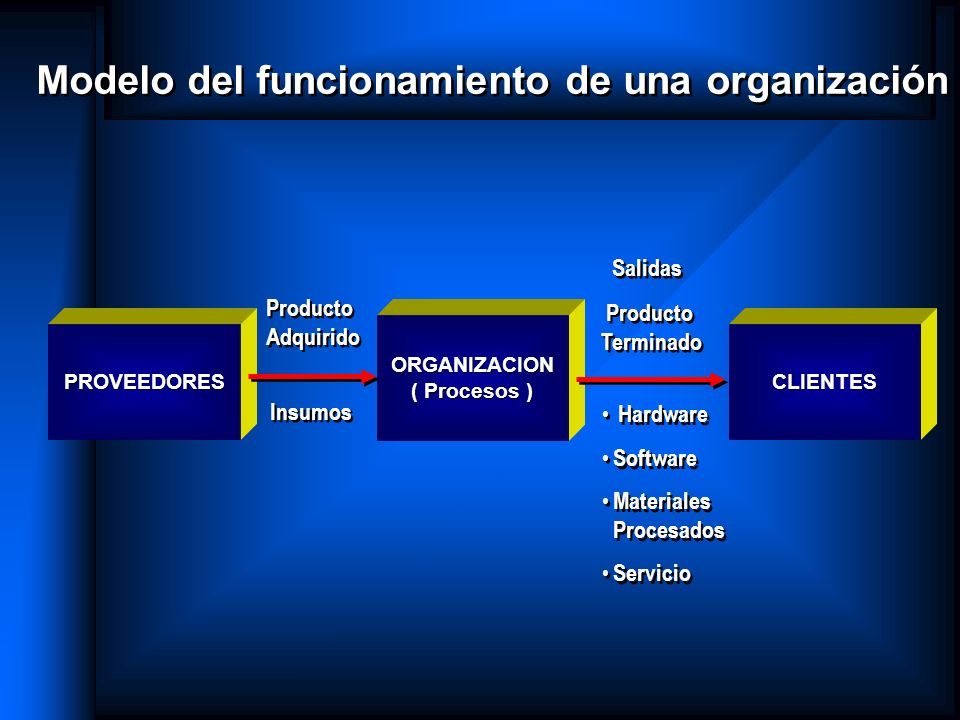 Modelo del funcionamiento de una organización