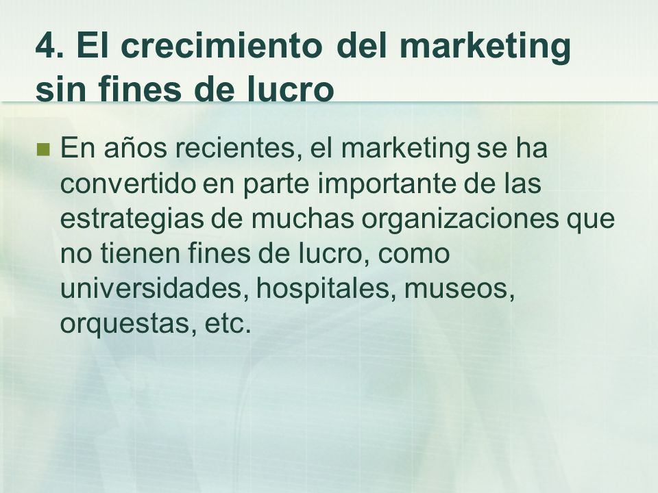 4. El crecimiento del marketing sin fines de lucro