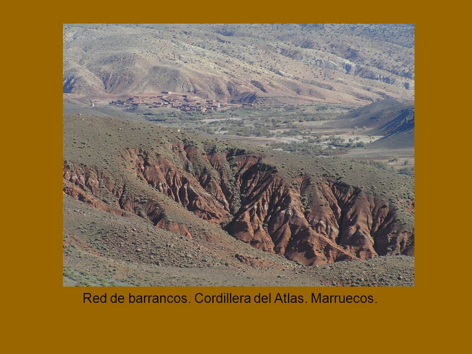 Red de barrancos. Cordillera del Atlas. Marruecos.