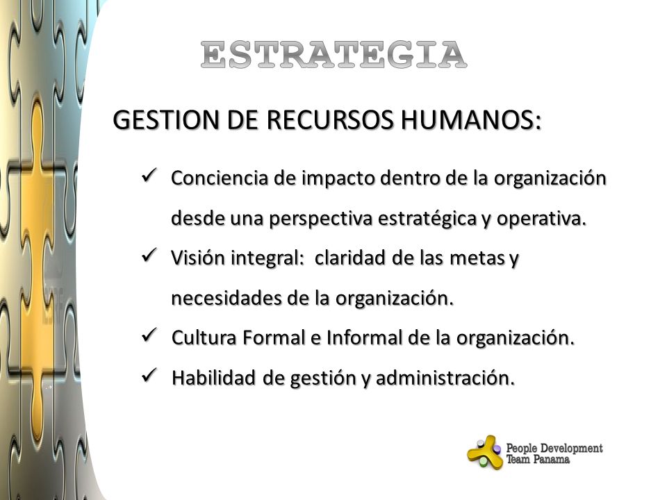 ESTRATEGIA GESTION DE RECURSOS HUMANOS: