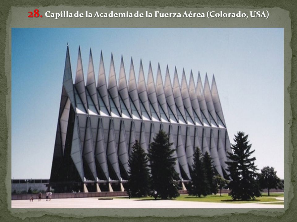 28. Capilla de la Academia de la Fuerza Aérea (Colorado, USA)