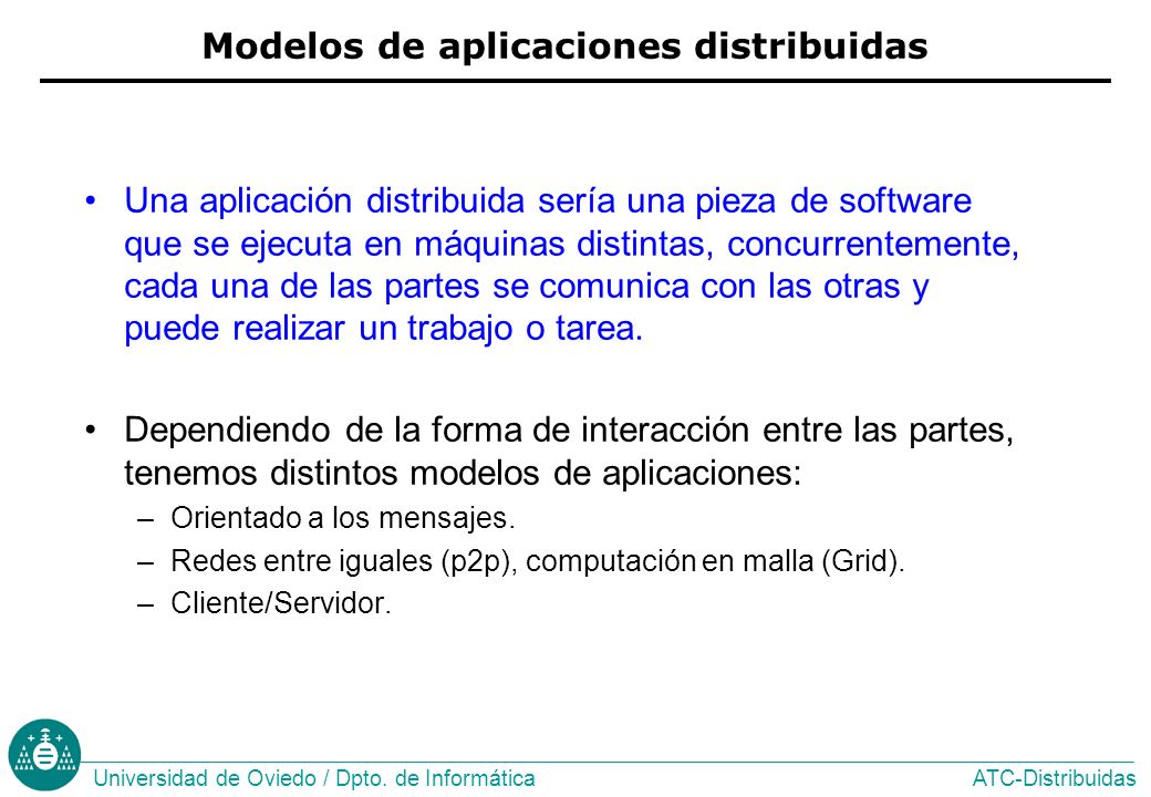 Modelos de aplicaciones distribuidas