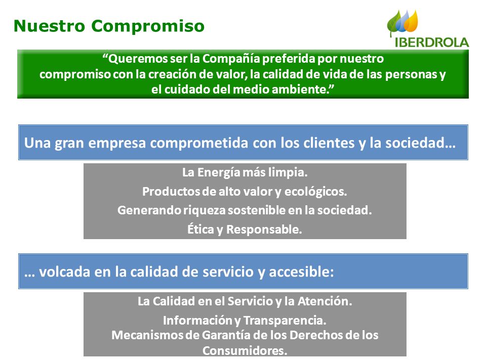 Una gran empresa comprometida con los clientes y la sociedad…