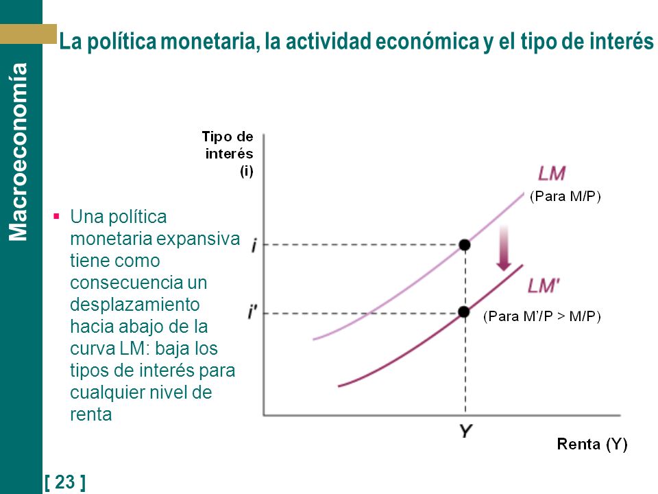 La política monetaria, la actividad económica y el tipo de interés