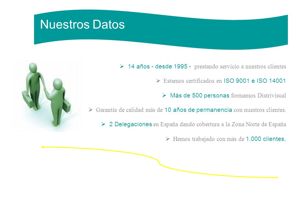 Nuestros Datos 14 años - desde prestando servicio a nuestros clientes. Estamos certificados en ISO 9001 e ISO