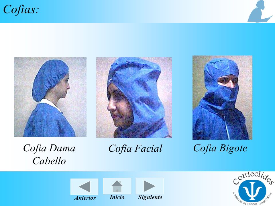 Cofias: Cofia Dama Cabello Cofia Facial Cofia Bigote Anterior Inicio