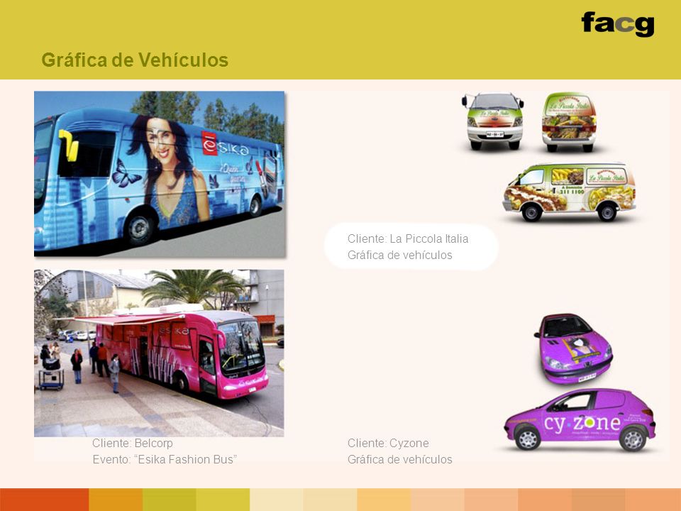 Gráfica de Vehículos Cliente: La Piccola Italia Gráfica de vehículos