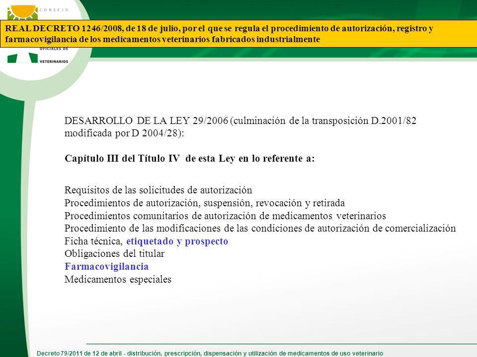 Capítulo III del Título IV de esta Ley en lo referente a: