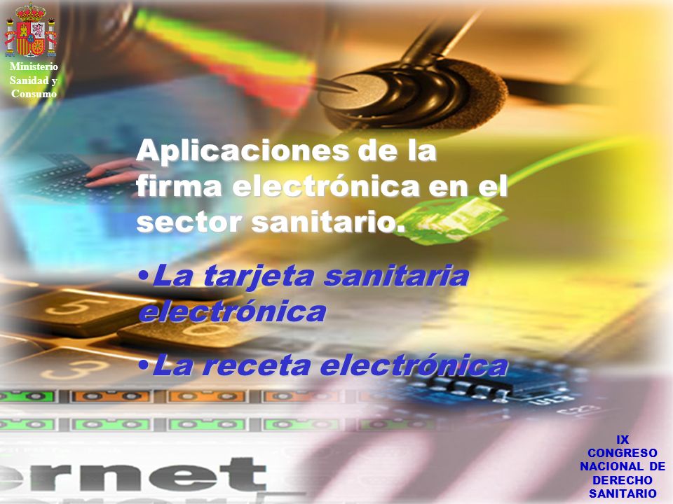 Ministerio Sanidad y Consumo IX CONGRESO NACIONAL DE DERECHO SANITARIO