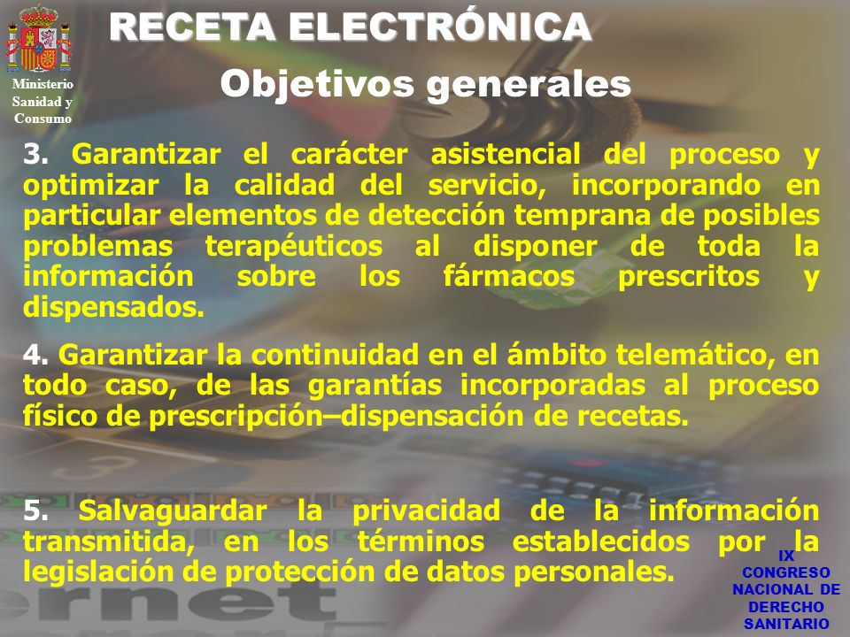 Ministerio Sanidad y Consumo IX CONGRESO NACIONAL DE DERECHO SANITARIO